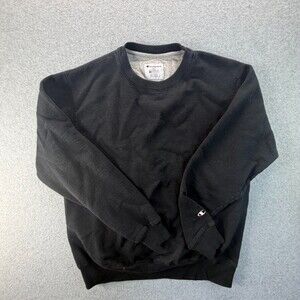 Vintage Champion Eco Crewneck Sweatshirt Mens M Black Blank Y2K C Logo